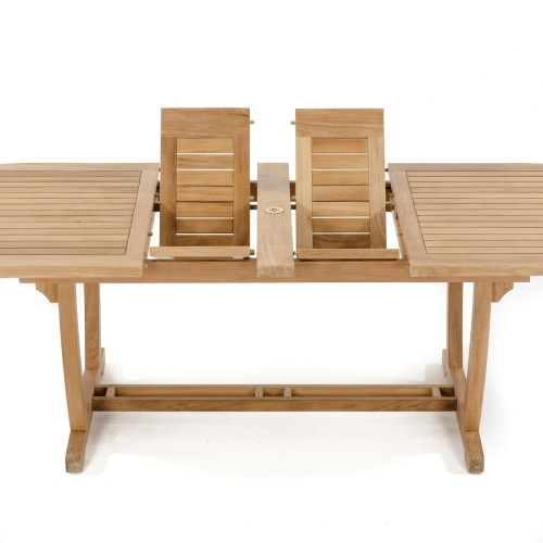11 pc Montserrat Oval Teak Dining Set - Picture L