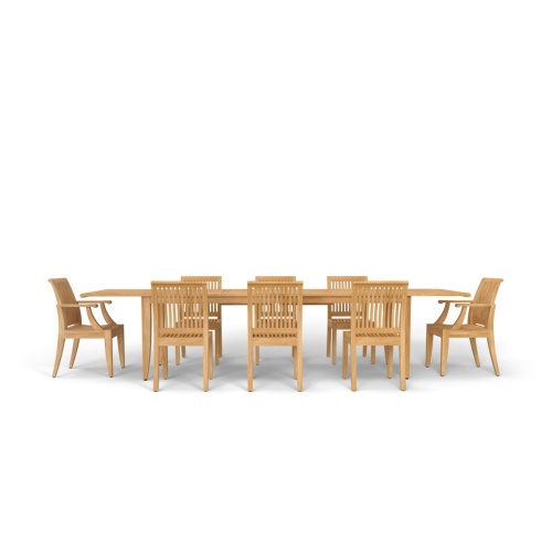 Laguna 9 pc Teak Dining Set - Picture F