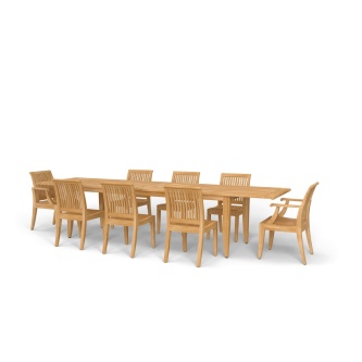 Laguna 9 pc Teak Dining Set