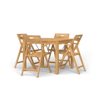 5 pc Surf Square Teak Dining Set