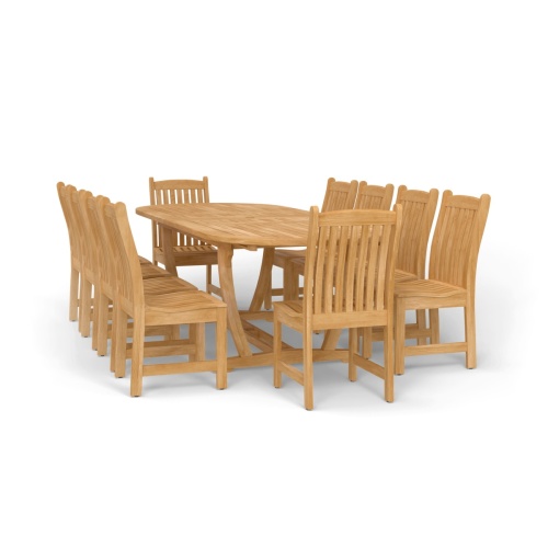 9 pc Montserrat Veranda Teak Dining Set - Picture H