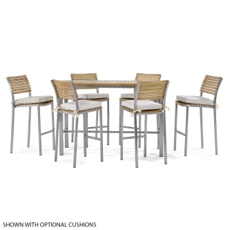 7 pc Vogue Bar Pub Table and Stool Set