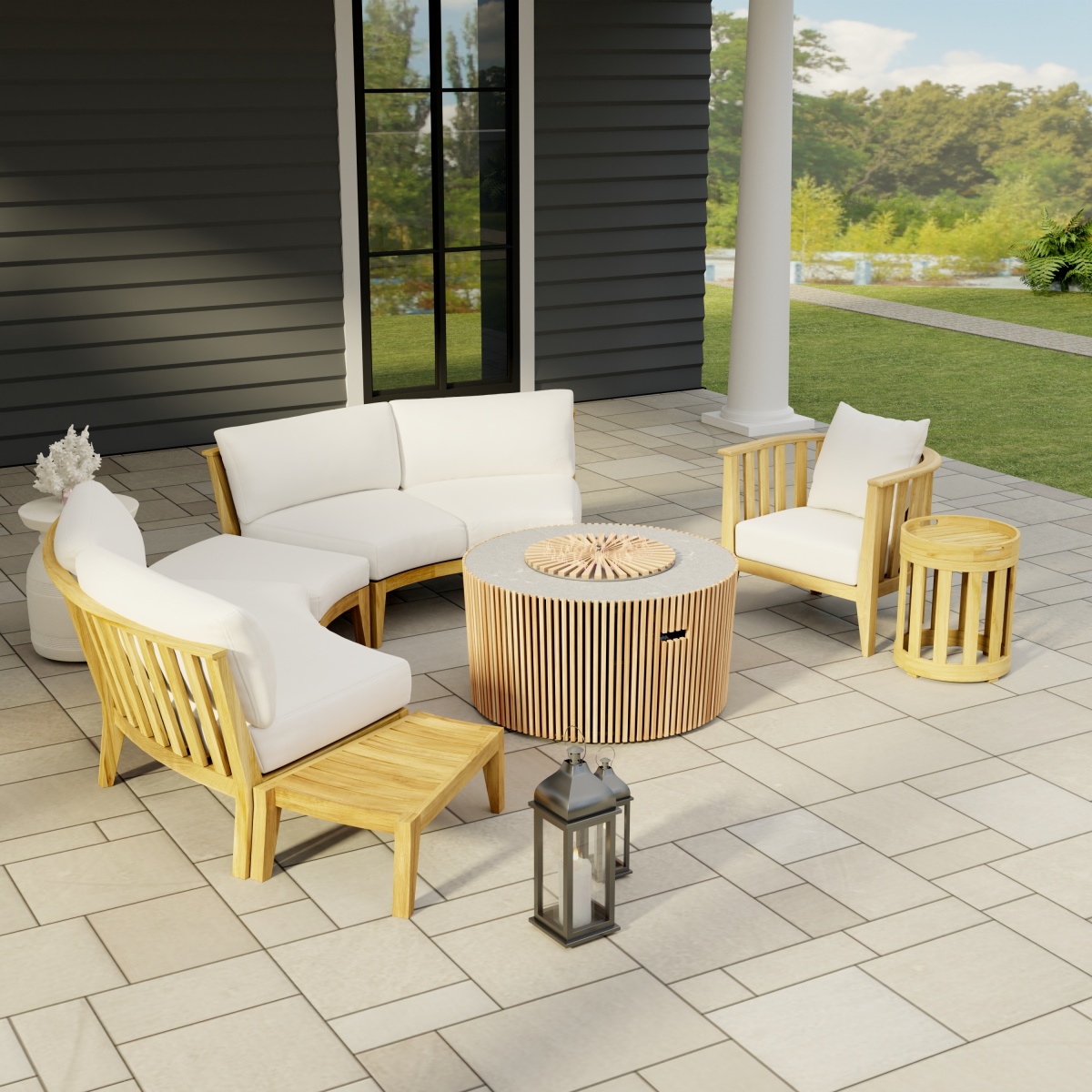 7 pc Kafelonia Lounge Sofa Set