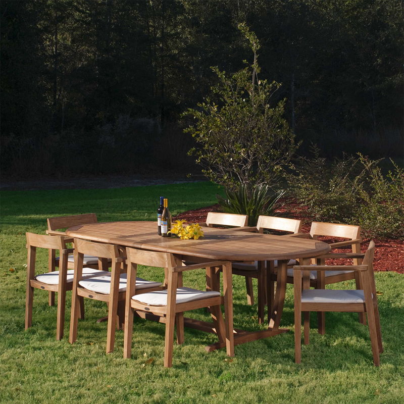 9 pc Montserrat Horizon Teak Dining Set