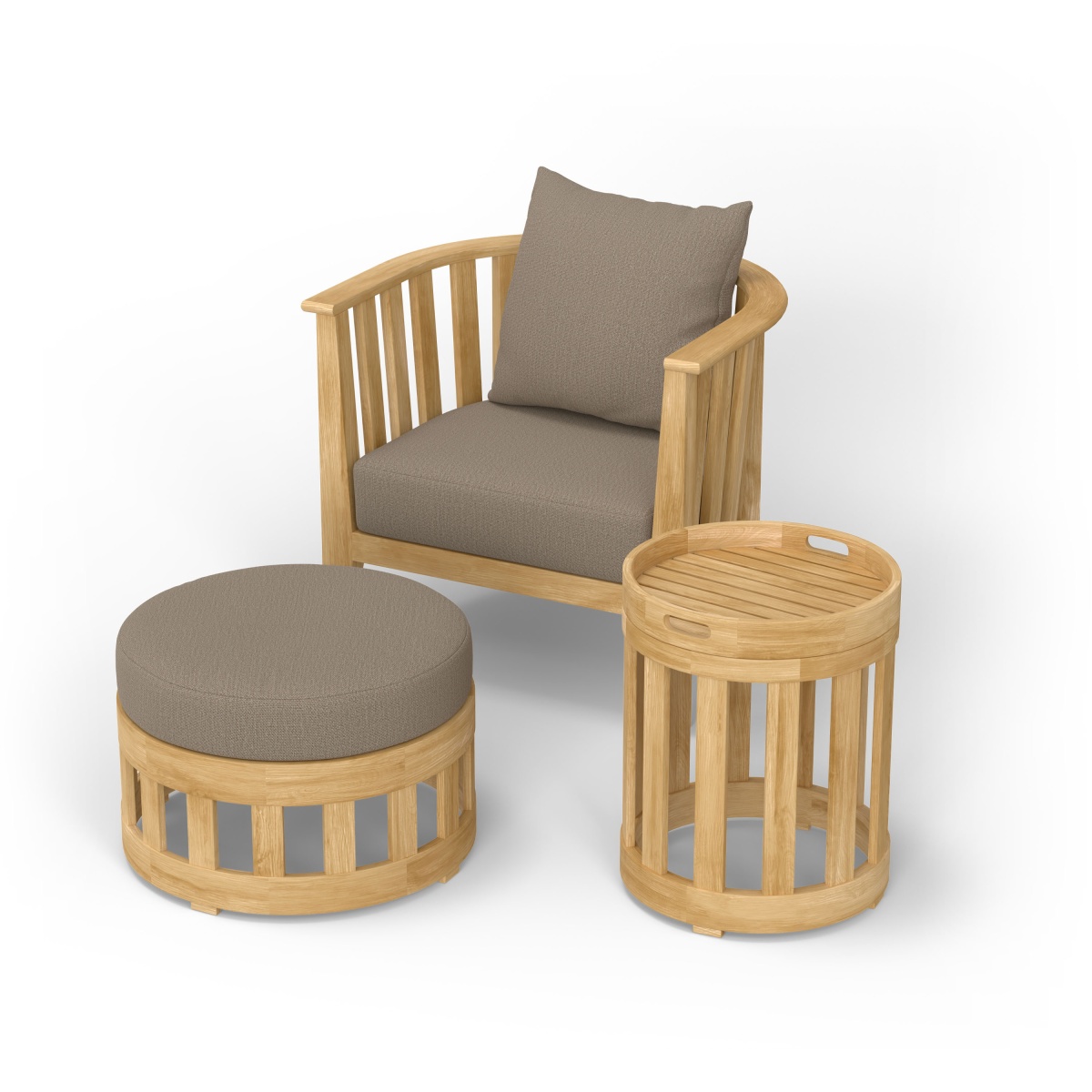 3 pc Kafelonia Chair & Ottoman Set