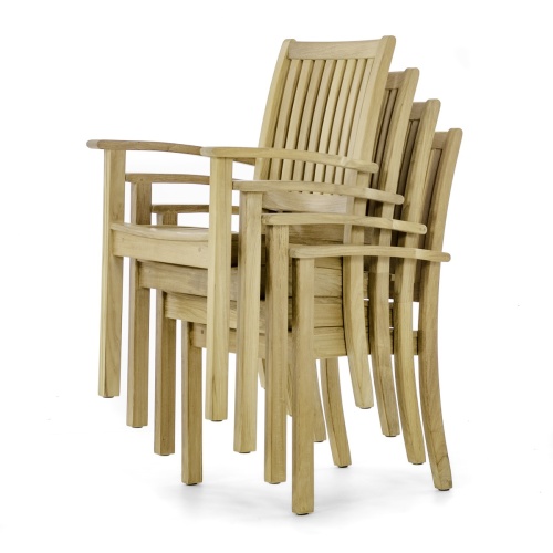 7 piece Martinique Chair & Curved Bench Set - Picture K