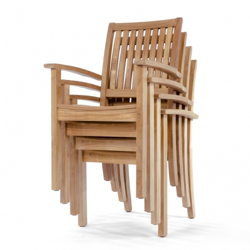 Sussex 3 pc Teak Round Bistro Set - Picture K
