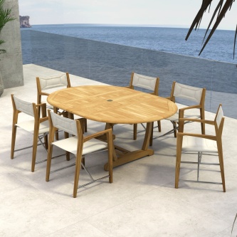 7 pc Oval Odyssey Chair Dining Set