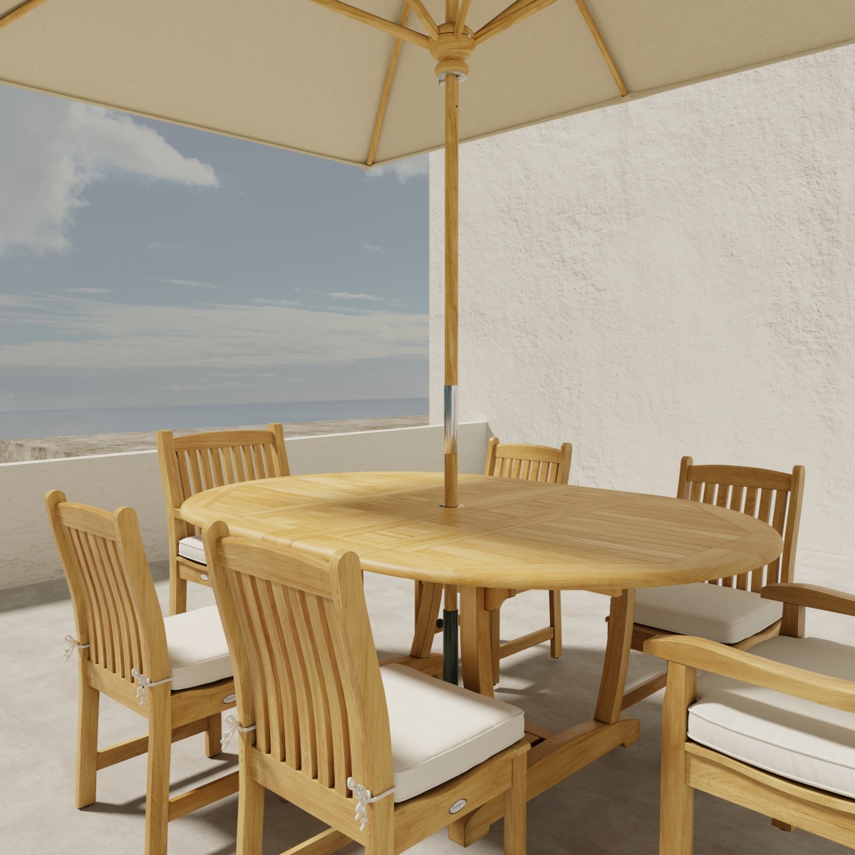 7 pc Oval Veranda Dining Chair Set