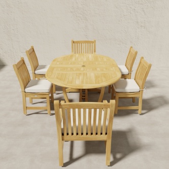7 pc Oval Veranda Dining Chair Set