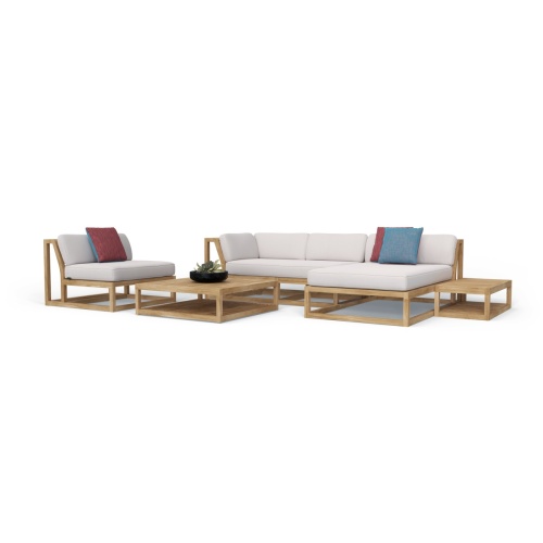 Maya 5 pc Teak Lounge Set - Picture B