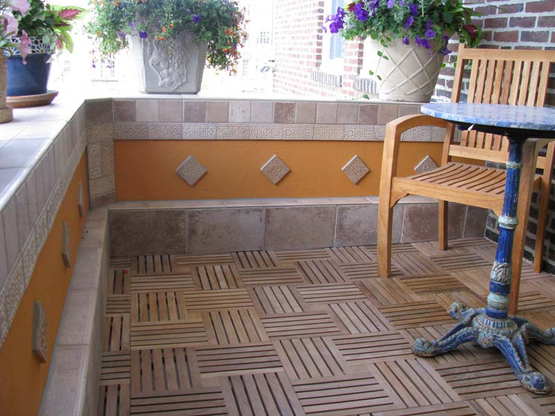 10-Pack Parquet Deck Tiles (18" L x 18" W) per tile