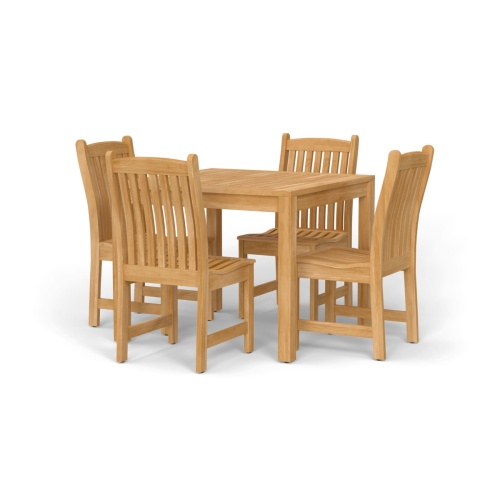 5 pc Square Veranda Teak Dining Set - Picture A