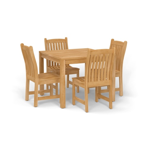 5 pc Square Veranda Teak Dining Set - Picture E