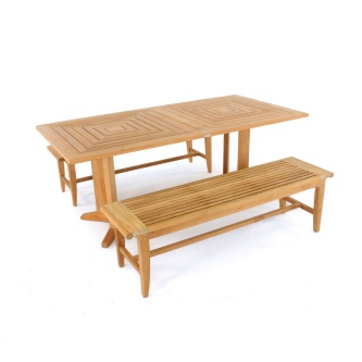 Pyramid Laguna Teak Picnic Table Set