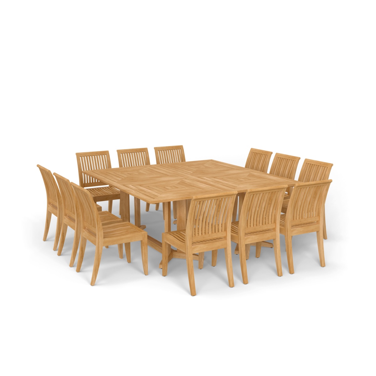 Pyramid 14 pc Teak Dining Set