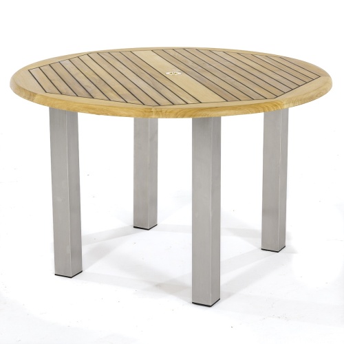 5 pc Vogue Teak & Stainless Steel Dining Set - Picture K