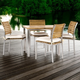 5 pc Vogue Bistro Square Dining Set
