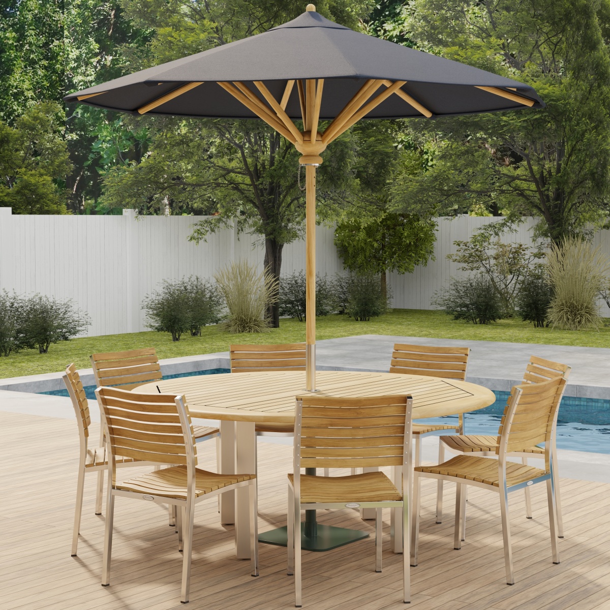 Vogue Teak Dining Set for 8