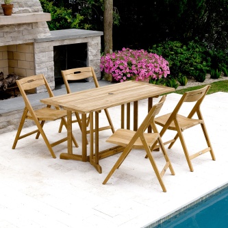 Surf Nevis Teak Dining Set for 4