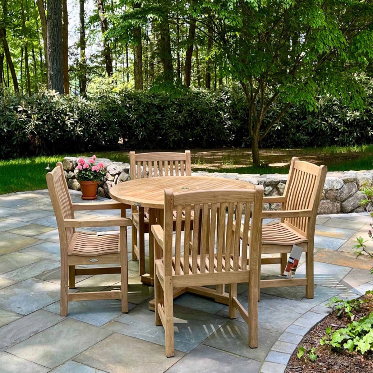 Veranda 4 ft Round Teak Dining Set