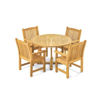 Veranda 4 ft Round Teak Dining Set