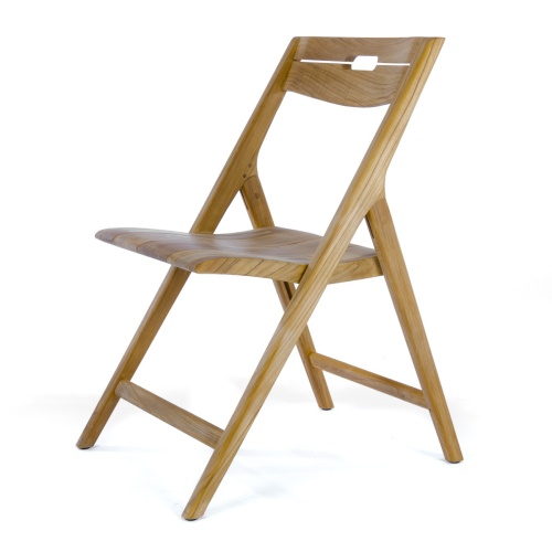 Surf Round Teak Dining Set with 4 Surf Folding Dining Chairs - Picture L