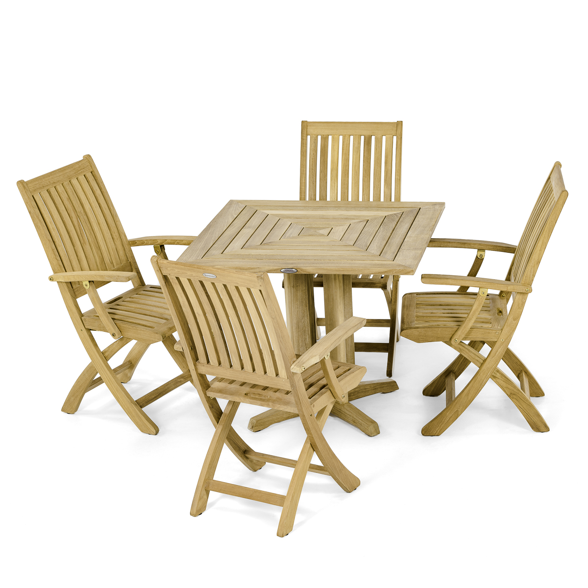 5 pc Barbuda Pyramid Teak Dining Set