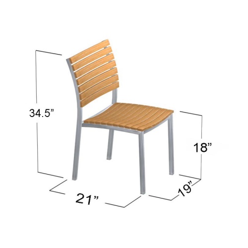 Vogue Nevis 5 pc Rectangular Teak Dining Set - Picture K
