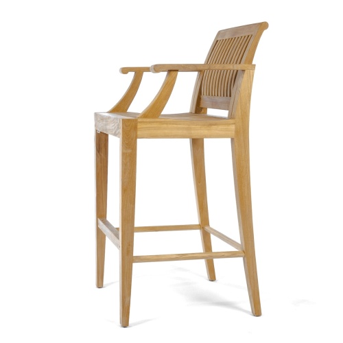 Square Laguna Teak Dining Barstool Set - Picture M