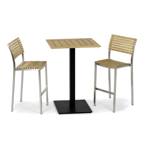 Vogue Rectangular 3 pc Barstool Set - Picture A