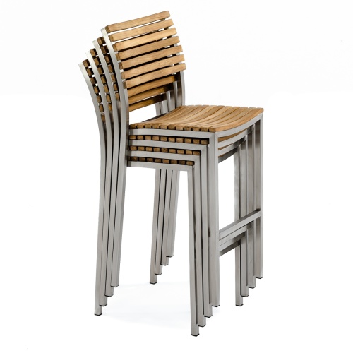 Vogue Rectangular 3 pc Barstool Set - Picture L