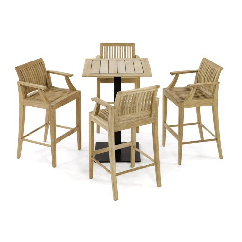 5 pc Laguna Teak High Top Dining Set - Picture A
