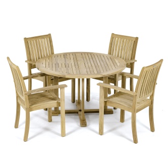 Round Sussex Teak Dining Set