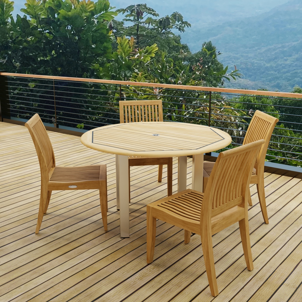 Vogue Laguna 4FT Round Dining Set
