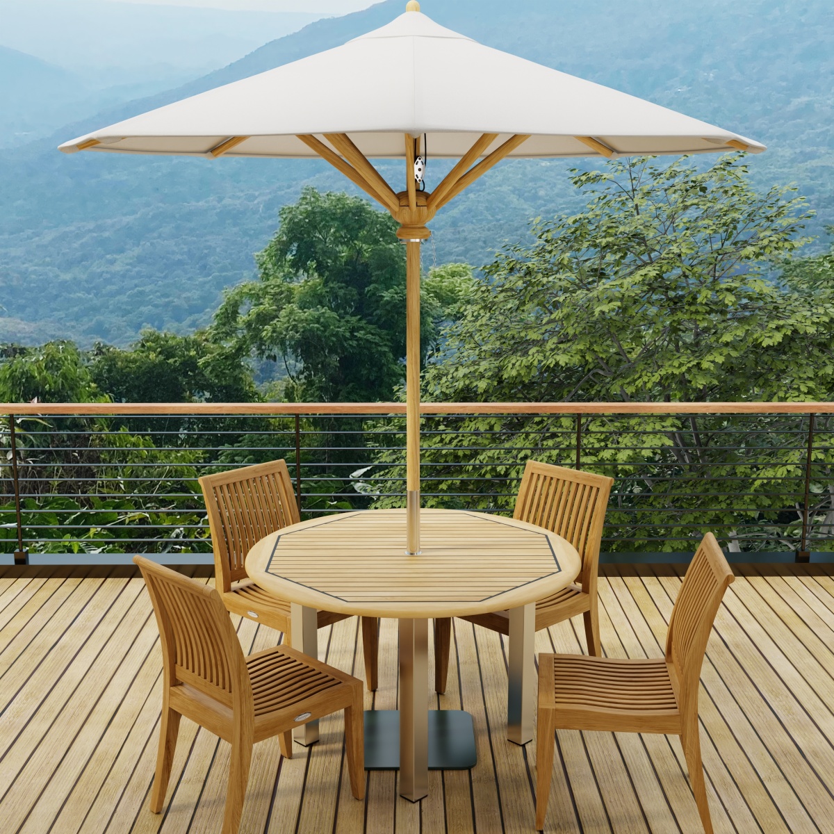 Vogue Laguna 4FT Round Dining Set