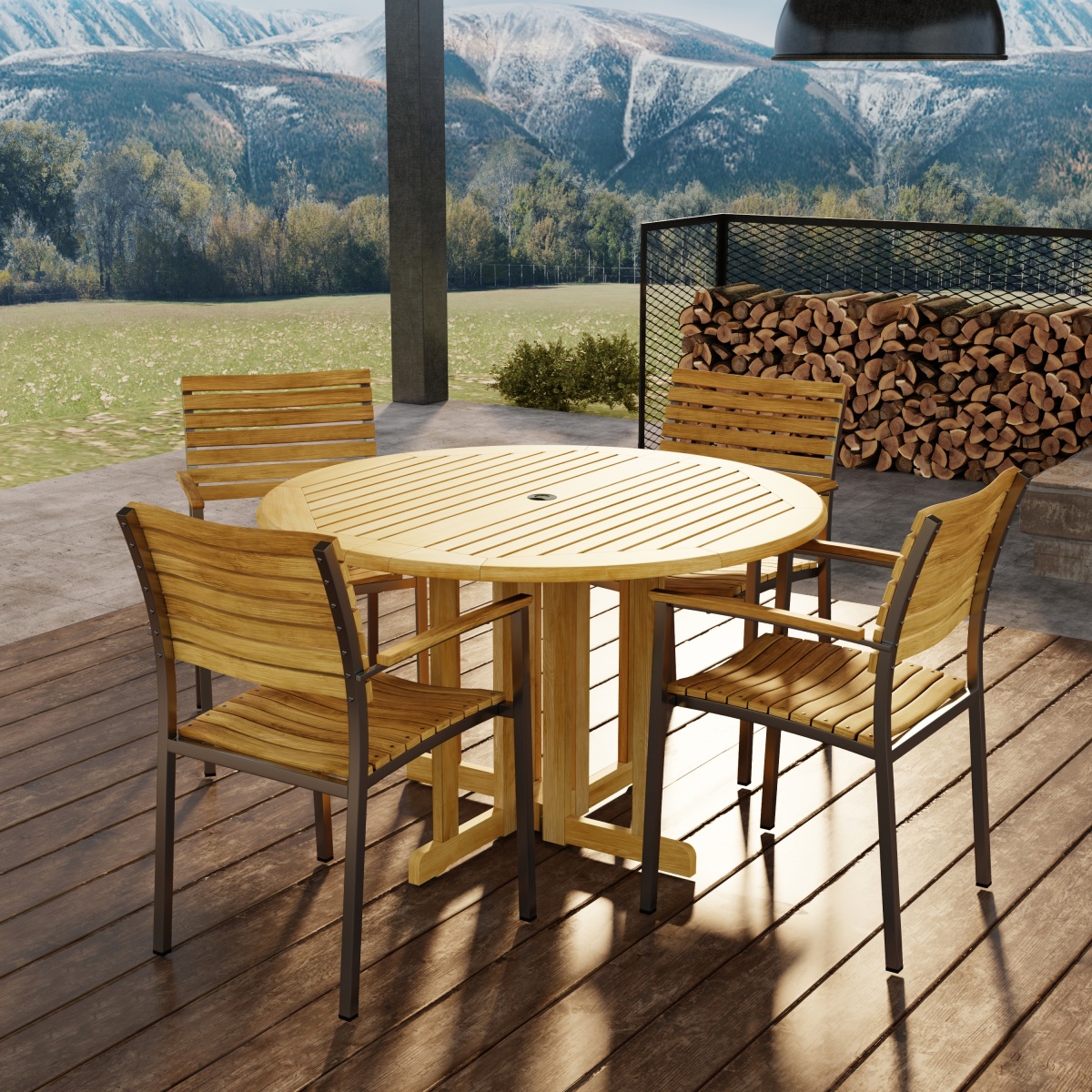 Barbuda Vogue 4 foot Round Dining Set