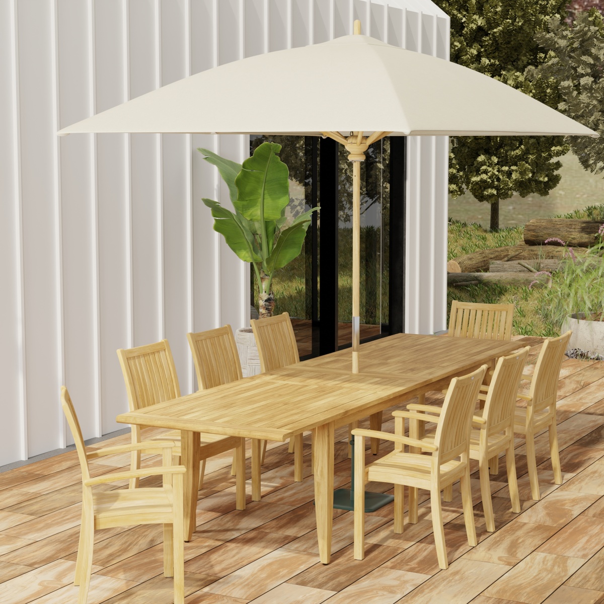 Laguna Sussex 9 pc Teak Dining Set