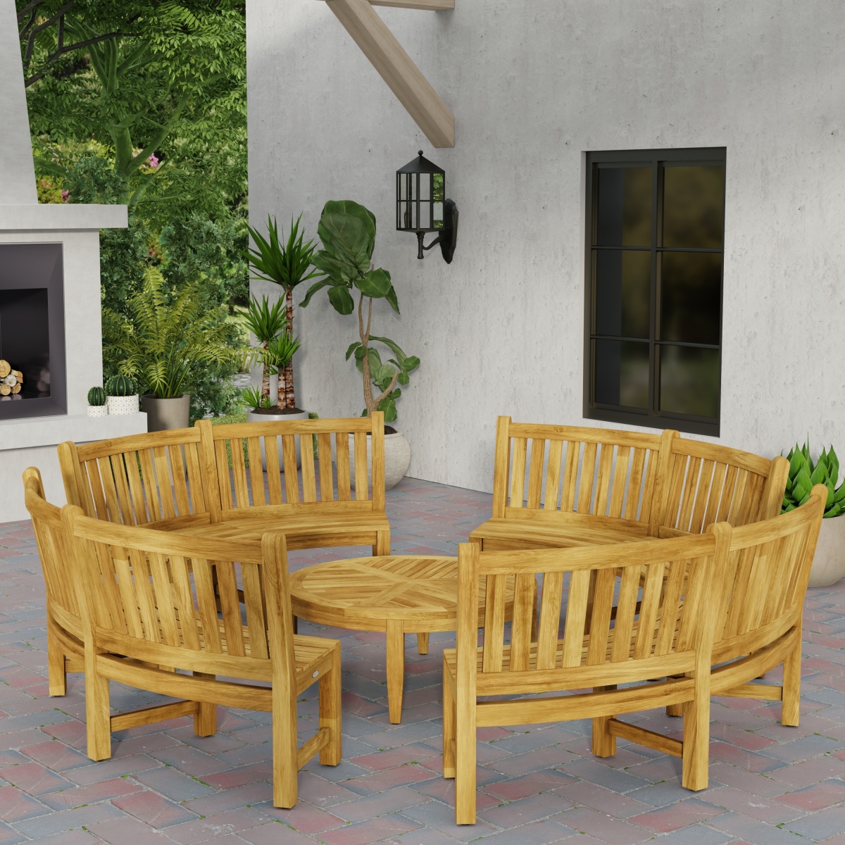 Buckingham Bench and Coffee Table Set