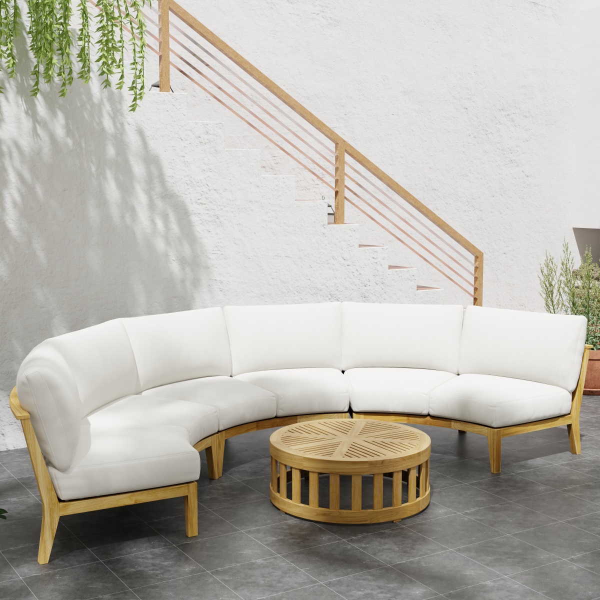 4 pc Kafelonia Round Sofa Set