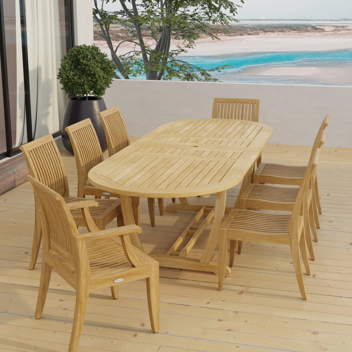 9 pc Laguna Montserrat Dining Set