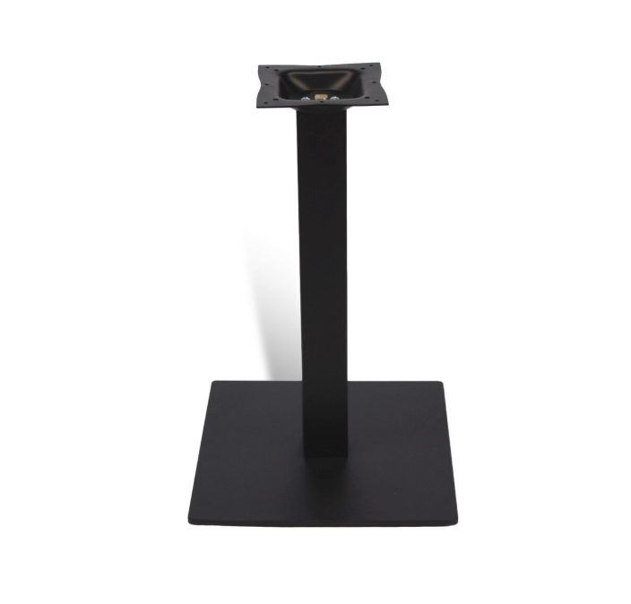 28" Black Steel Square Table Base